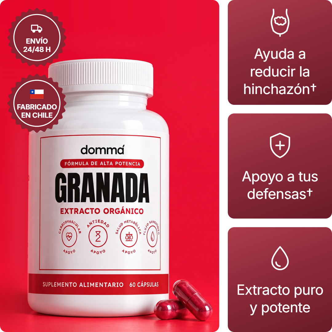 Extracto de granada orgánica en cápsulas