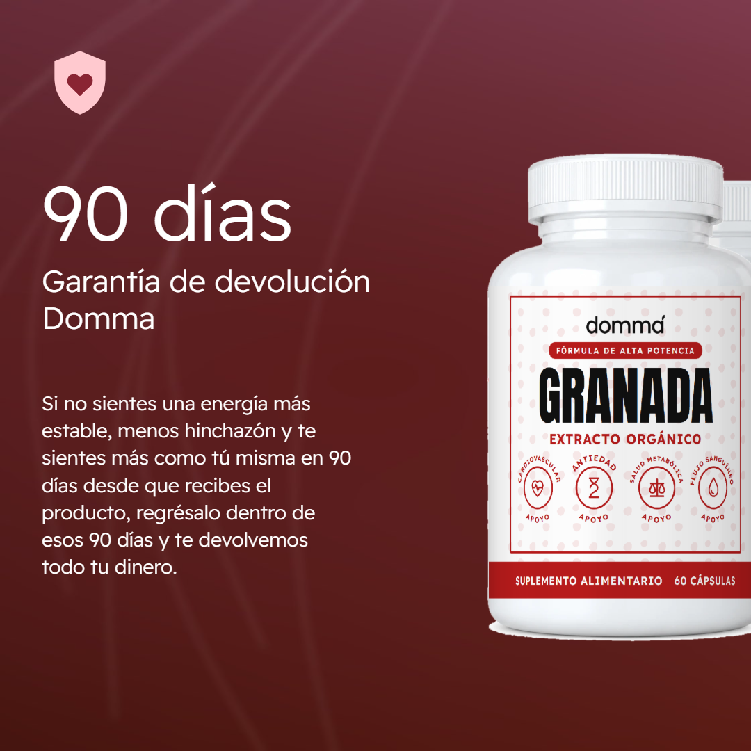 Extracto de granada orgánica en cápsulas